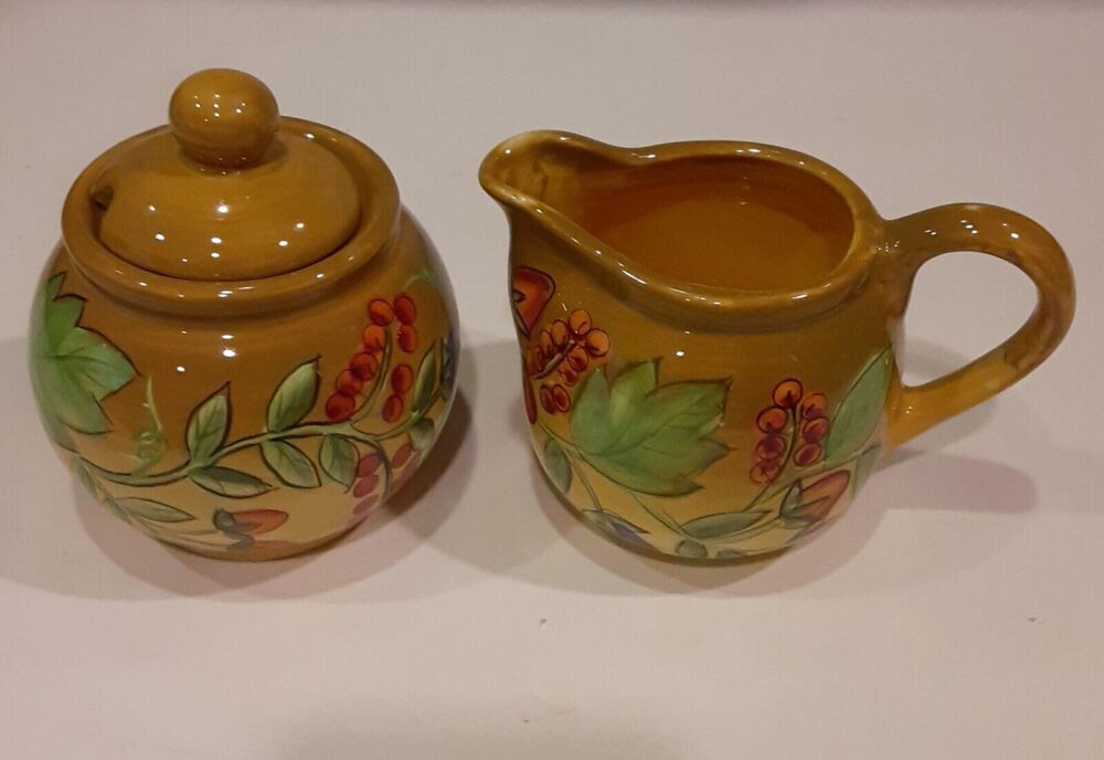 Laurie Gates Sugar & Creamer Set Old World Charm 3pc